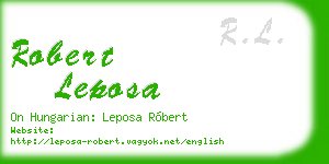 robert leposa business card