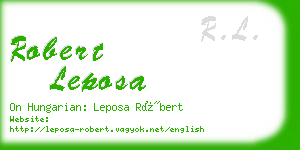 robert leposa business card
